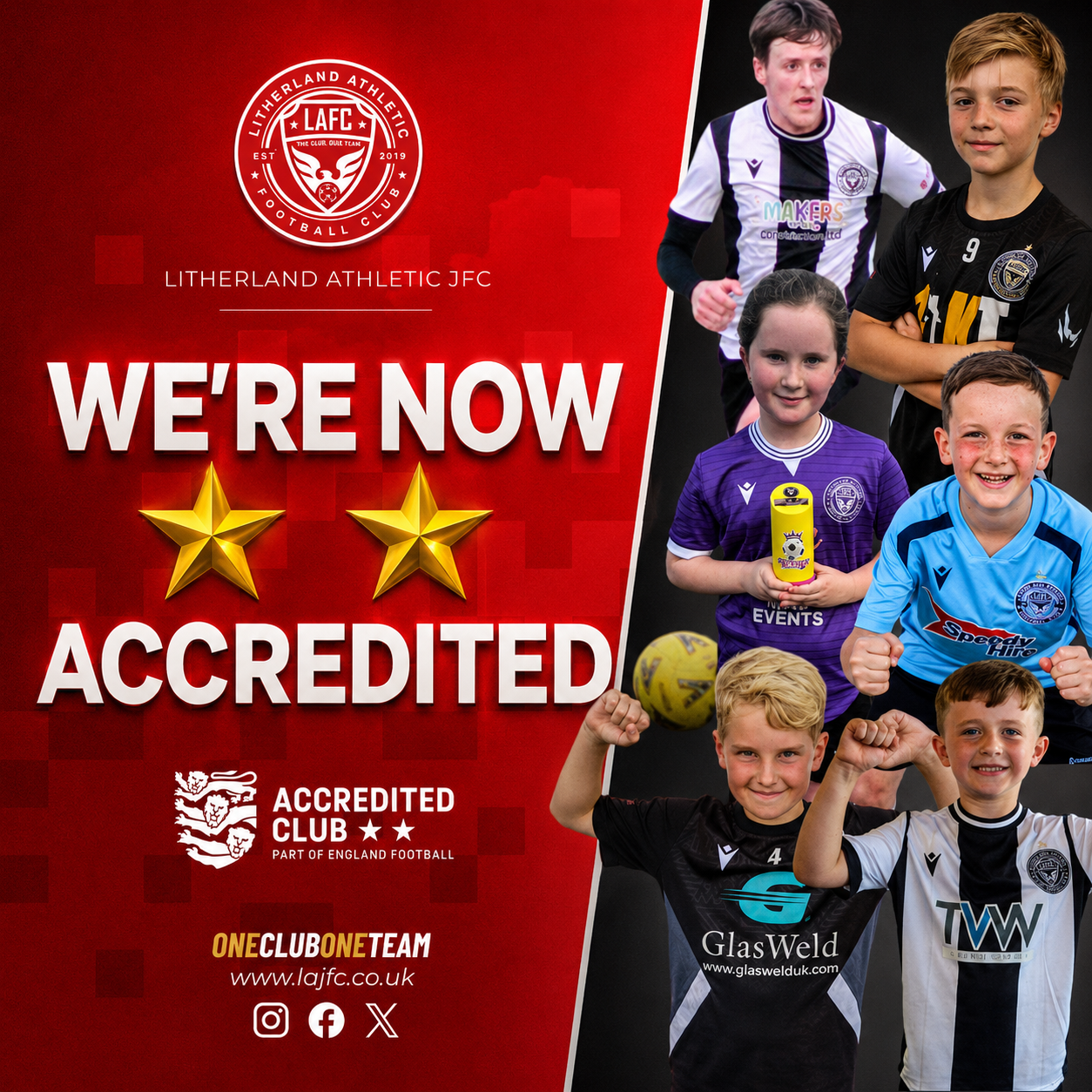 WE’RE NOW 2 STAR ACCREDITED